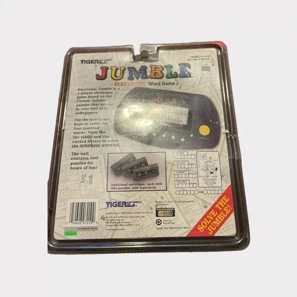 Tiger Jumble Vintage Old 1998 Electronic Word Puzzle Hand Held Game New - Picture 2 of 2
